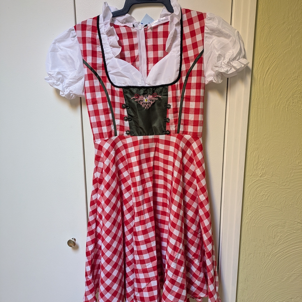 Nwt Women's Octoberfest Bavarian German Beer Garden Dirndl Halloween Costume